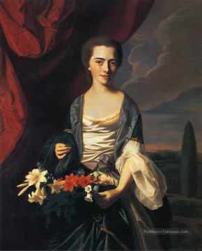  portraiture Tableau - Mme Woodbury Langdon Sarah Sherburne Nouvelle Angleterre Portraiture John Singleton Copley